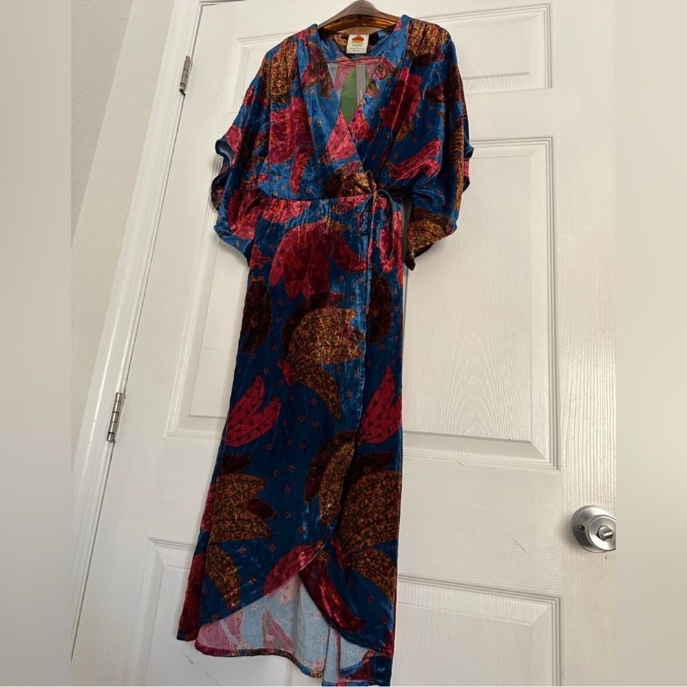 Velour FarmRio Anthropologie midi dress - Picture 11 of 15